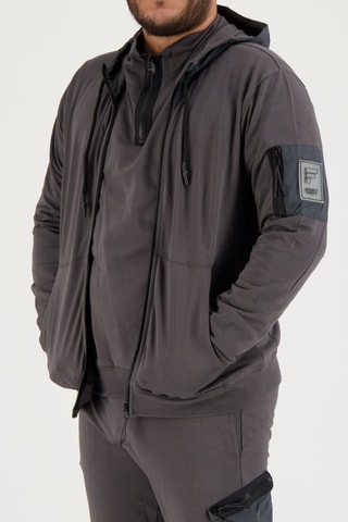 Sudadera con capucha - Negro y gris