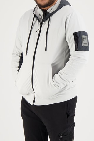 Sudadera con capucha - Negro y gris