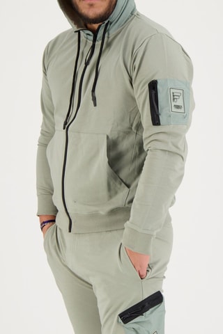 Sudadera con capucha - Negro y verde
