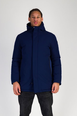 Anorak con capucha - Negro y azul