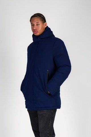 Anorak con capucha - Negro y azul