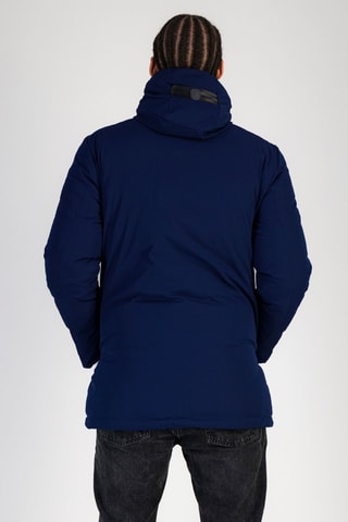 Anorak con capucha - Negro y azul