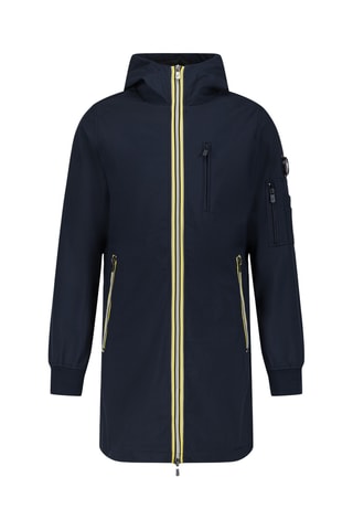 Chaqueta larga con capucha Seraphin - Azul marino