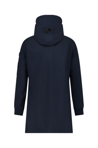 Chaqueta larga con capucha Seraphin - Azul marino