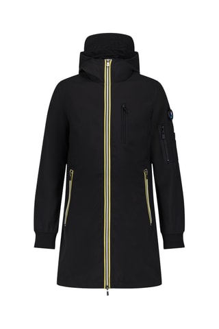 Chaqueta larga con capucha Seraphin - Negro