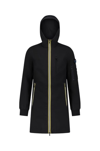 Chaqueta larga con capucha Seraphin - Negro