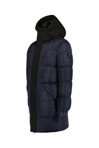 Anorak acolchado con capucha Hermon - Negro y azul