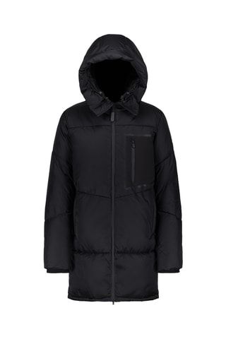 Anorak largo con capucha Black Megeve - Negro