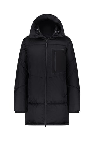 Anorak largo con capucha Black Megeve - Negro