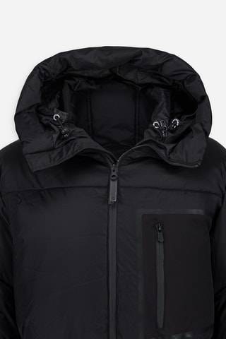Anorak largo con capucha Black Megeve - Negro