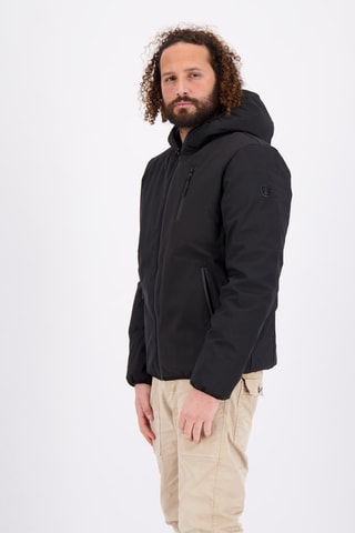 Cazadora reversible con capucha Face to face - Negro y azul