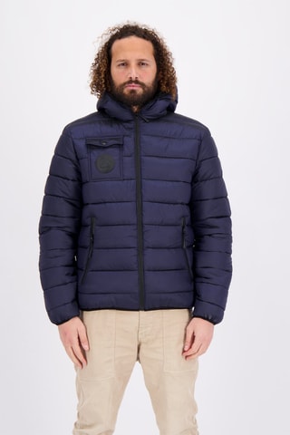 Cazadora reversible con capucha Face to face - Negro y azul
