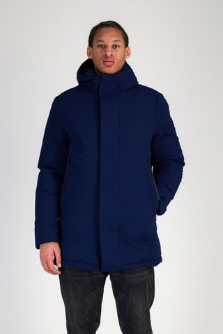 Anorak con capucha - Negro y azul