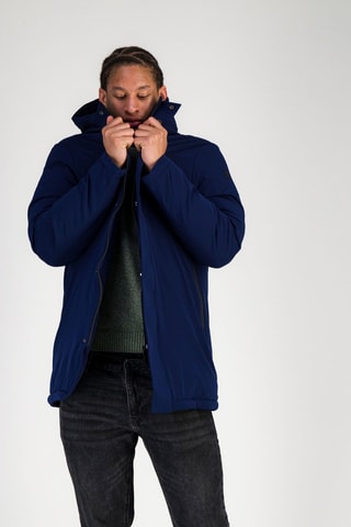 Anorak con capucha - Negro y azul