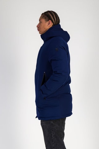 Anorak con capucha - Negro y azul