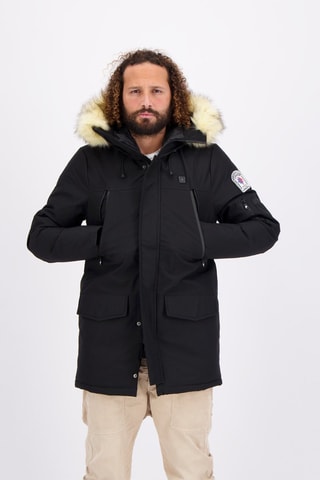 Parka calorífica con batería y capucha Aspen Heat - Negro