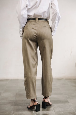 Pantalon taille haute - Beige