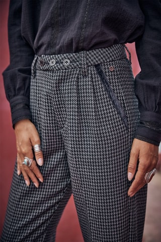 Pantalon carotte 7/8 - Blanc et noir