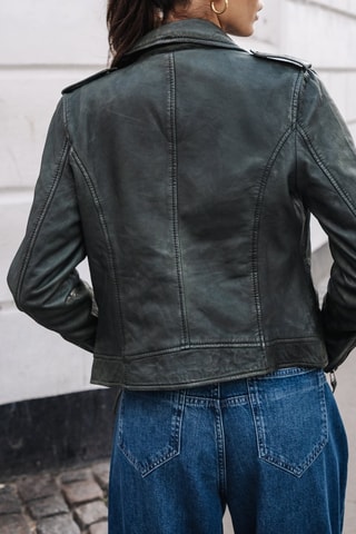 Veste en cuir - Vert