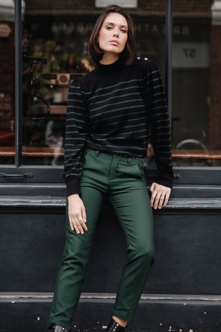 Broek Claudia Polyneo - Donkerblauw - Groen