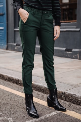 Broek Claudia Polyneo - Donkerblauw - Groen