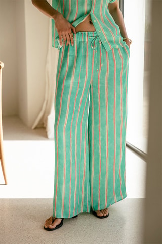 Pantalon palazzo - Vert