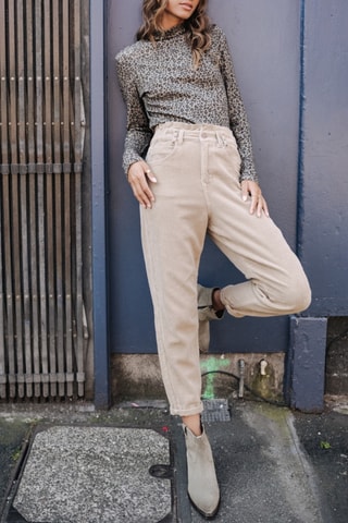 Broek Lara Veluto - Beige - Beige