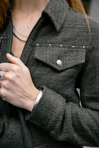 Veste en tweed Zolena - Vert