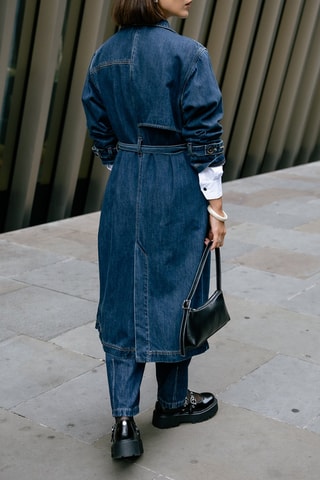 Trench en jean Paula - Bleu