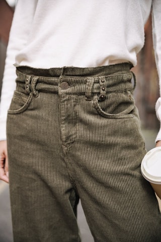 Broek Lara Veluto - Blauw - Groen