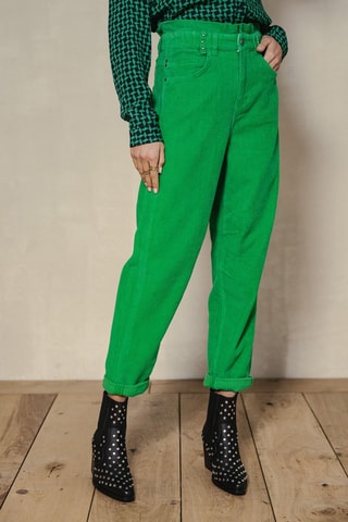 Broek Lara Veluto - Blauw - Groen