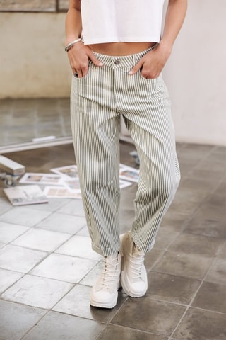 Jeans - Wit en groen