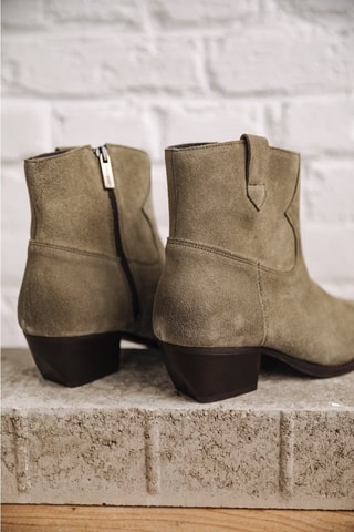 Bottines en croûte de cuir nubuck Sixtin - Gris