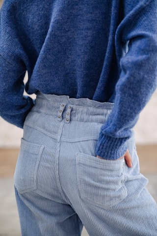 Broek Lara Veluto - Lavendelpaars - Blauw