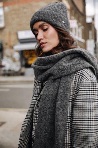 Echarpe en laine Doria Plain - Gris