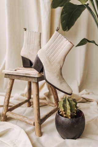 Bottines en nubuck Teresa - Beige