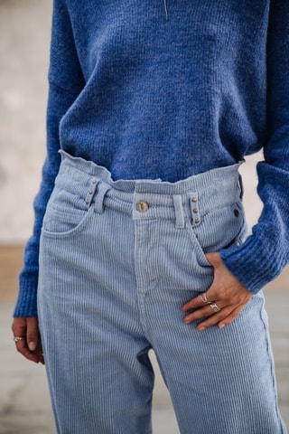 Broek Lara Veluto - Lavendelpaars - Blauw