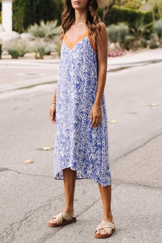 Robe Mia Zebrure - Bleu