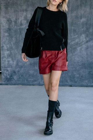 Short loose Shawl - Rouge foncé