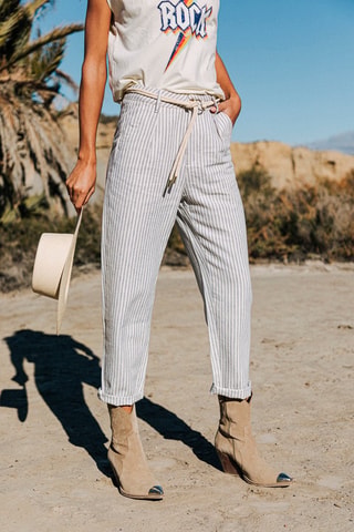 7/8 Broek Hoge Taille Samara Verda - Wit