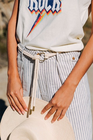 7/8 Broek Hoge Taille Samara Verda - Wit
