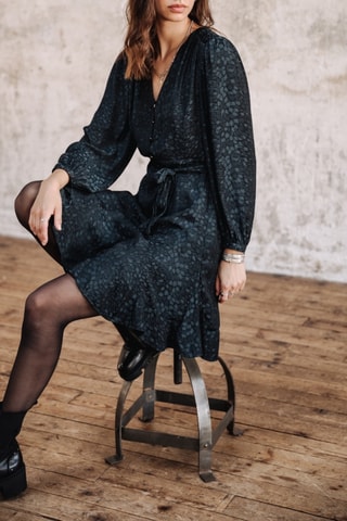 Robe courte Rimme Jacquard - Bleu