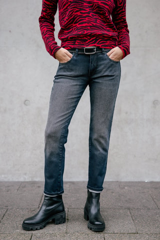 Pantalon slim 7/8 en velours Sophy Norwich - Noir