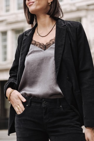 Broek Agatha Velvet - Zwart