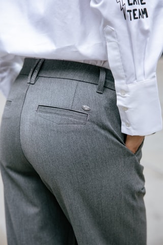 Pantalon taille haute Cassie Evenos - Gris