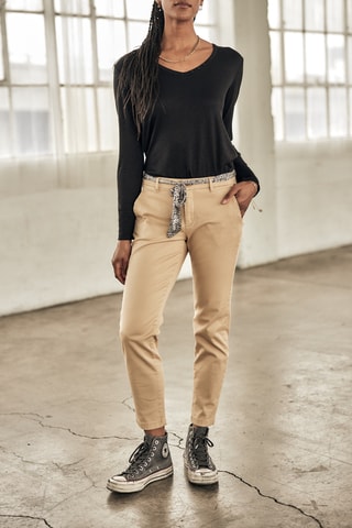 Pantalon slim 7/8 Claudia Felicita  NC - Beige