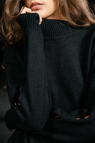 Robe pull Raphaelle - Noir