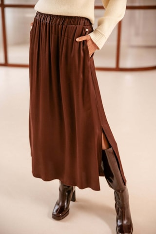 Jupe longue Jendale - Marron foncé