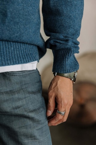 Pull en laine Solino - Bleu foncé