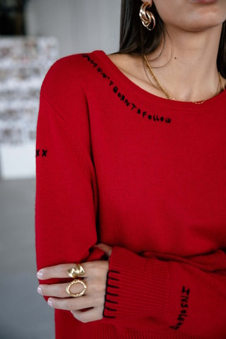 Pull en laine et cachemire Parel - Rouge